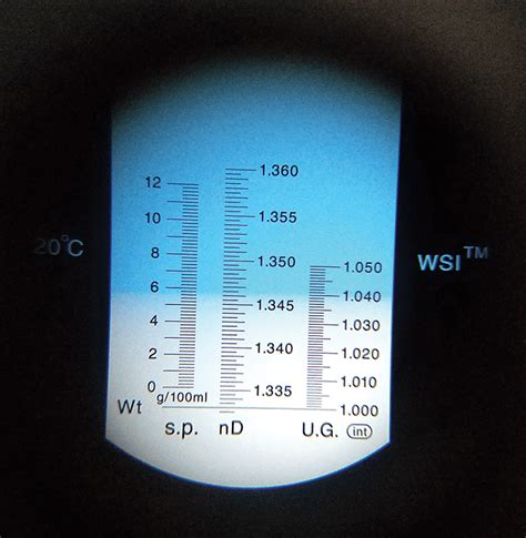 how to measure final specific gravity with a refractometer|refractometer correction chart.